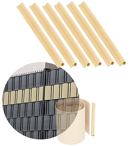 KADAX Klemmschienen für Sichtschutzstreifen, Befestigungsclips aus Kunststoff, Klemmstreifen, Clips für Zaunfolie, Endclips (6 Stück Set, Creme)