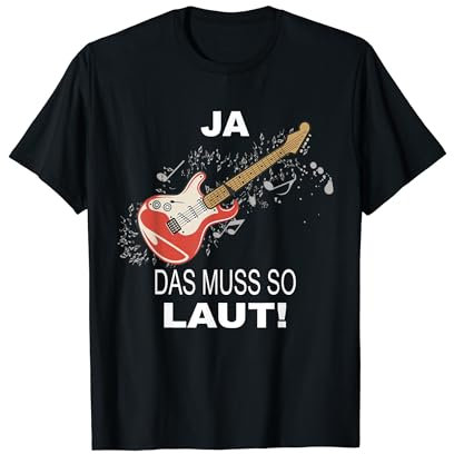 Notenschlüssel Musiknoten Gitarrenspieler Gitarre T-Shirt