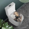 COEQINE Toilettendeckelbezug mit Marmor-Druck, länglich, grau-goldener Marmor, weicher WC-Deckelbezug, Sitzbezug für Zuhause, Schlafzimmer, tragbar