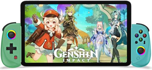 arVin Mobile Gaming Controller for iPad/Tablet[Within 5-10] Phone Game Controller for iPhone/Android with RGB Hall Effect Joystick/Turbo/6-Axis Gyro/Vibration/Support Streaming on Xbox/PS4/PC Console