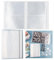 OTCRAFT 20 Seiten, 80 Taschen/1 Set großes, transparentes Aufkleber-Foto-Aufbewahrungsalbum; Stempel- und Stanzschablonen, Aufbewahrungsbuch, Organizer für Postkarten, Aufkleber, Fotos, transparente