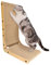 Heikoeco® Kratzbretter Katze, Super Stabil Katzenspielzeug, 26x39x60cm Kratzpappe mit Ballspielzeug, Langlebige L-förmige Katzen Kratzbrett Wand