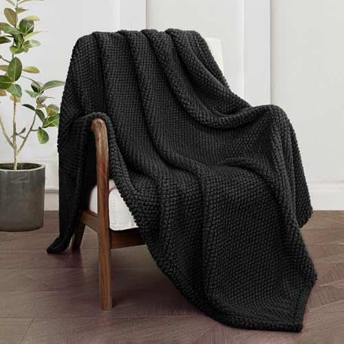Whale Flotilla Kuscheldecke Decke Flauschig Sofadecke 130x170 cm | Schwarz, Fleecedecke, Weiche und Warme Wohndecke Tagedecke für Jahreszeiten, Leicht und Kuschelig