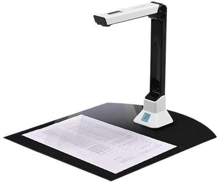 Escáner de Documentos portátil Cámara de Documentos for Profesores, escáner de cámara de Documentos USB portátil con Soporte escáner de Fotos Doc CAM Formato HD A4 de 8MP para Escritorio/portátil