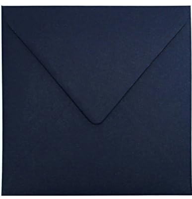 Netuno 100 quadratische Briefumschläge Dunkel-Blau 155 x 155 mm 120g Materica Cobalt ökologische Umschläge farbig hochwertig Briefkuverts Natur für Hochzeit Geburtstag Einladungen