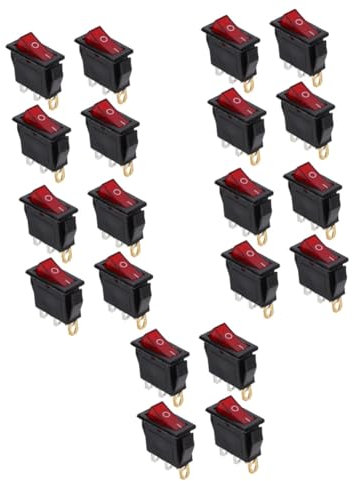 Gatuida 20 Stk Elektrischer Topfschalter Umschalttaste Für Elektroherd Elektroherd-kippschalter Umschalttaste Für Den Elektroherd Schalter Für Elektrische Bratpfanne Umschaltknopf Kupfer