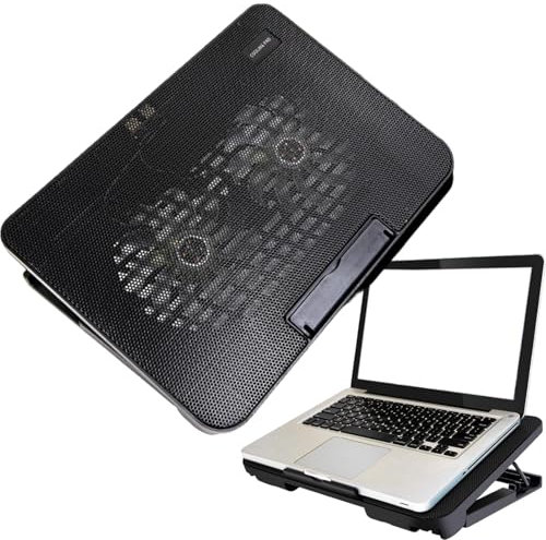 Toseky Laptop Cooling Pad, 15.6inch Game Notebook Cooler for Desk and Lap, Stable Laptop Cooling Pad, Computer Cooler Stands, Silent Laptop Cooling Holder for Avoid Overheating