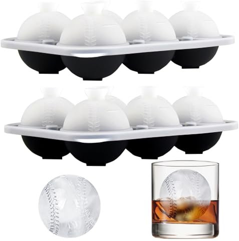 Eiswürfelform Kugel 2er Set, 12 Baseballbälle Silikon Eiswürfelform, Bpa Frei Eiskugelform, Silikon Eiswürfel Für Whiskey, Cocktails, Wein, Bier Und Getränke