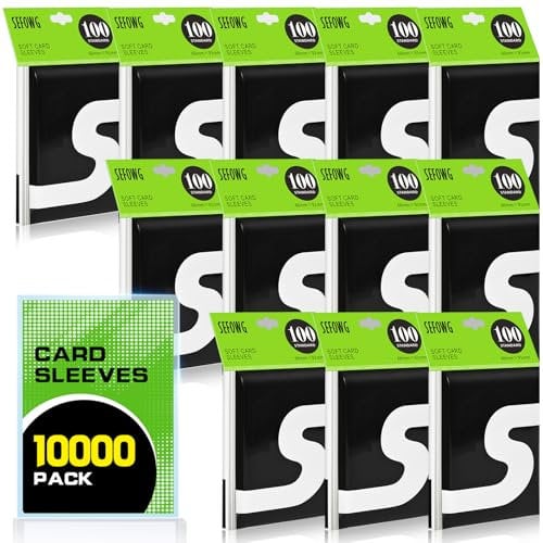 10000ct Clear Card Sleeves for Trading Cards, Baseball Sports Soft Sleeves