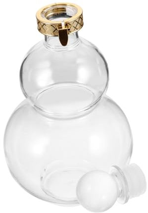 Cabilock Jarra De Vino Transparente Porrón Tapa Suministros Elaboración De Vino Ligero y Estable