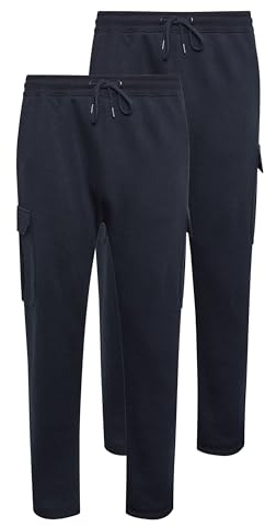 BadRhino Big & Tall 2 Pack Navy Cargo Joggers - Men's - Plus Size Curve