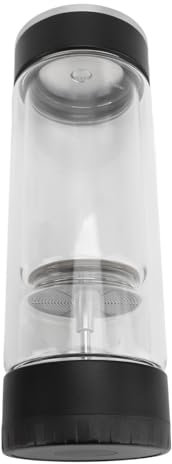 Riuulity Botella Infusora de té de Vidrio, Doble Pared Aislada, té Flexible a Juego para Oficina, Viajes Al Aire Libre, Gran