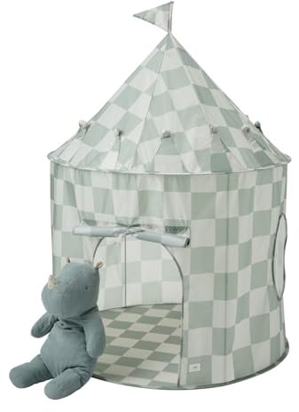 3 Sprouts Spielzelt für Kinder – Indoor Tippi Kinderzelt für Spiel und Spaß im Kinderzimmer, Kinder Zelte für Zimmer - Schachbrett - Grün