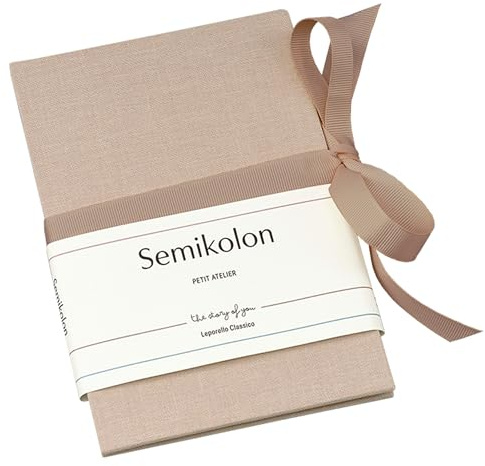 Semikolon 374331 Leporello Classico Petit Atelier 12,1 x 17,6 cm - 14 Fotos 10 x 15 cm - Ziehharmonika-Fotobuch - warm sand