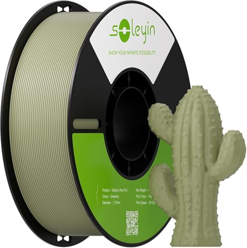 Creality Soleyin PLA Filament 1.75mm Grün, 3D Drucker Filament 1kg 30-300mm/s, für die meisten 3D-Drucker Creality Ender-3 K1 K1C K2 plus Hi (Grasgrün)