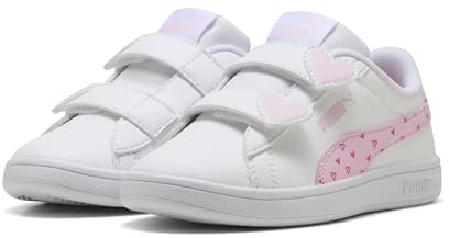 PUMA Mädchen Smash 3.0 Hearty Sneakers 29, White Pearl Pink