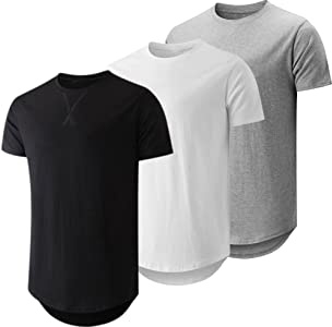 JMIERR 3 Pack T Shirts for Men UK Cotton Summer Basic T-Shirts Slim Fit Tops Short Sleeve Sportswear