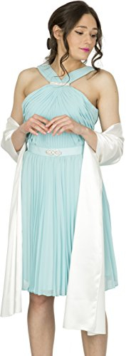 BlackButterfly Satin Hochzeit Brautjungfer Abschlussball stahlen Schärpe Schalverpackung Schal (Elfenbein, Einheitsgröße)