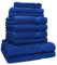 Betz 10-TLG. Handtuch-Set Premium 100% Baumwolle 2 Duschtücher 4 Handtücher 2 Gästetücher 2 Waschhandschuhe Farbe Royalblau