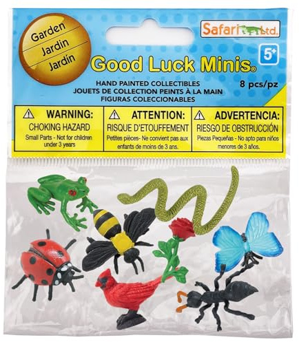Safari Ltd. Garden Fun Pack - Mini Figures of Garden Animals & Insects - Educational Toy Set for Boys, Girls, and Kids Ages 5+