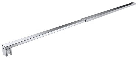 doporro Haltestange chrom für Duschabtrennung für Duschwände Glaswand Stabilisator variabel 70-120cm Haltestange Form: Rechteckig BRAM3