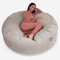 Lounge Pug, 'Mega-Mammoth' Sofa Sitzsack XXL, Schlafsofa, Nadelstreifencord Nerzfarben