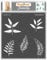 CrafTreat Reusable Fern Leaf Stencils 6x6 Inch for Painting on Wood, Canvas, Paper, Fabric, Floor, Wall and Tile - DIY Art and Craft Stencils for Painting Flowers and Leaves