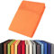 aqua-textil Viana Topper Laken 140x200-160x200 cm orange Baumwolle Spannbetttuch Jersey Spannbettlaken