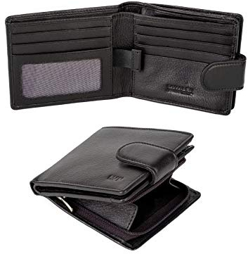 Lavalen Portefeuille Homme Cuir Veritable - Portefeuilles et Portecarte avec Blocage RFID- Porte Monnaie Homme - Grande Capacite Poche à Glissière Pièces de Monnaie – Porte Carte Bancaire.