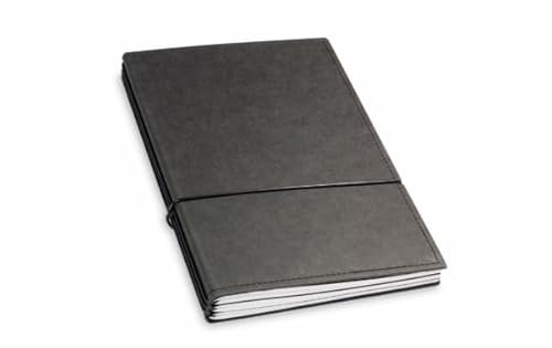 X17 Notizbuch A6, schwarz; Vegan! aus Deutsches Zellulose-Material. Austauschbare Notizhefte (blanko, liniert, kariert) Made in Germany