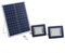 ELEDCO Focos Solares LED 100W, Luz Exterior Doble con Panel Solar, Batería, Mando a Distancia, Autonomía 8-15 Horas (2 Focos, Luz Blanca 6000K)