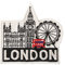 British UK Union Jack Sew On Iron On Fabric Patch Embroidered Badge (London Icons)