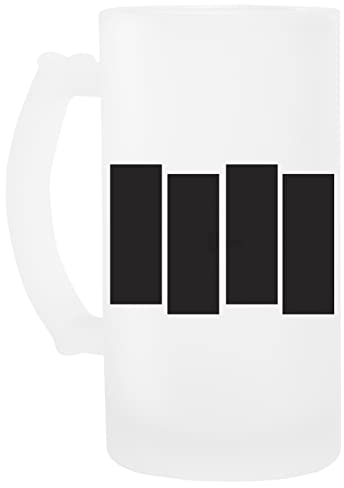 Schwarz Flagge Logo Riegel Nur Glas Bier Becher Beer Mug