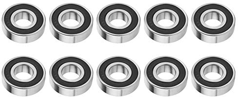 Kugellager, 10 Stück Hochgeschwindigkeitskugellager, Einsäulenkugellager 6204-2RS Hochgeschwindigkeits-Doppelseitige Dichtung, Rillenkugellager, 17 x 47 x 14 mm