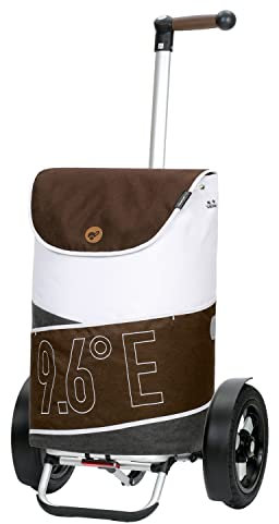 ANDERSEN Einkaufstrolley - Tura Shopper Loke braun 61 L groß,Handwagen,Thermo, Aluminium, Griff ergonomisch, klappbar, ...