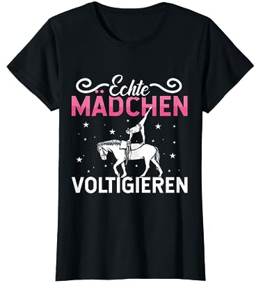 Echte Mädchen voltigieren Voltigier Pferde Teenager T-Shirt