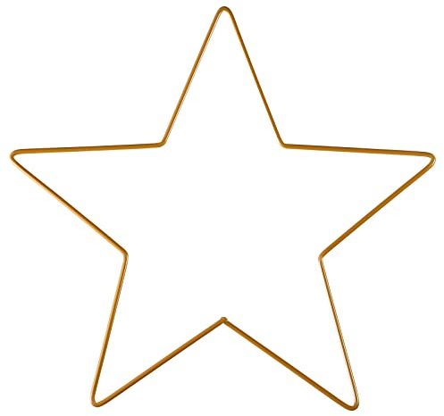 Veemoon Christmas Star Wreath Frame Iron Star Wire Wreath Form for Thanksgiving New Year Holiday Decoration