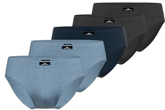 Götzburg Herren Sport-Slip blau uni 5er Pack