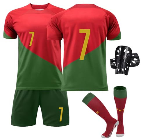 Sternstunde Set di Maglie per Bambini, Maglie da Calcio per Bambini, Maglie da Calcio per Ragazzi, Magliette Sportive per Ragazzi, Magliette da Calcio E Calzini (26, Rosso)