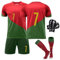 Sternstunde Trikot Sets Kinder, Hause/Auswärts Fußballtrikot für Kinder,Herren Jungen Fussball Jersey Football Trikots, Sportshirt Junge Football Training Tshirts Shorts (Rot, 10-11 Jahre)