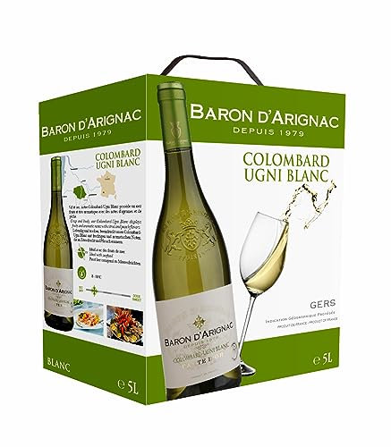 Baron d'Arignac - Colombard, Ugni Blanc, Vin blanc en Bag-in-Box (1 x 5L)