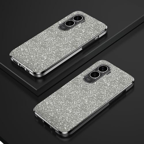 Custodia Telefono Trasparente Compatibile con Honor 90 Lite 5G/X50i Cover Cornice Elettroplaccata Gradiente Glitter Protettiva Sottile TPU