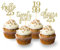 24 Stück Glitzer 25. Geburtstag Cupcake Toppers, Geburtstagsdeko 25 von 2000 für 25. Geburtstag Junge, 25 Geburtstagsfeier Zubehör Party Dekoration Kuchendekoration (Gold)