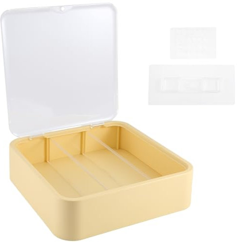 Desikixudy Transparente Vitrine für Figuren zur Wandmontage, verstellbarer Ständer mit transparentem Display mit Tür, cremefarben