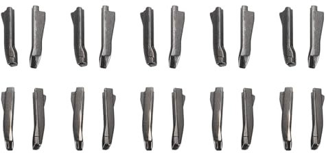 QUARKZMAN Reißverschluss Stopper Doppelt öffnender Reparatur Set, #5#8 Einfügepins Reissverschluss Zipper Ersatz für Jackenmantel Zwei Wege Trennreißverschlüsse (Metallic Schwarz, 10 Stück)