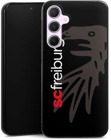 DeinDesign Silikon Hülle kompatibel mit Samsung Galaxy A55 5G Case schwarz Handyhülle SC Freiburg Offizielles Lizenzprodukt Bundesliga