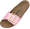 Palado Pantoletten Damen Malta EGS Metallic - bequeme Sandalen Made in Spain - Hausschuhe mit dämpfendem Kork-Fußbett - modische Sommerschuhe Rosa UK5,5 - EU38