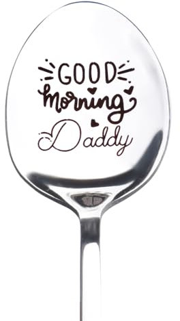 Daddy Birthday Gifts for Daddy Dad Gifts for Father Papa Christmas Retirement Gift for Best Daddy Gifts Good Morning Daddy Spoon Gift for Step Dad Gifts for Coffee Lover Gifts for Dad Presents Spoon