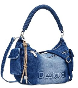 Desigual Damen 25SAXD28 Bag_Half Logo, Blue