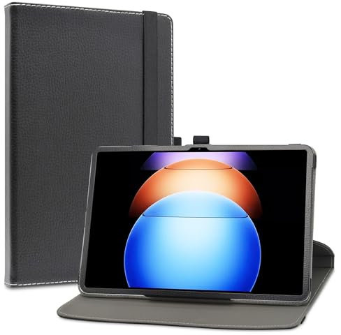 LiuShan Rotary Funda para Xiaomi Pad 6S Pro Tableta, Folio Soporte PU Cuero con Funda Caso para Xiaomi Pad 6S Pro 12.4 Pulgadas 2024 Tableta, Negro